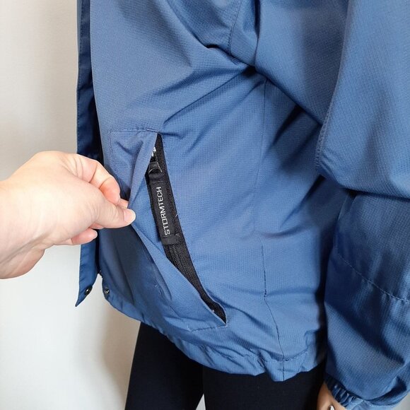 Stormtech Performance Shell Mens Jacket w Stowaway Hood Mens Size Medium Blue - Picture 8 of 16